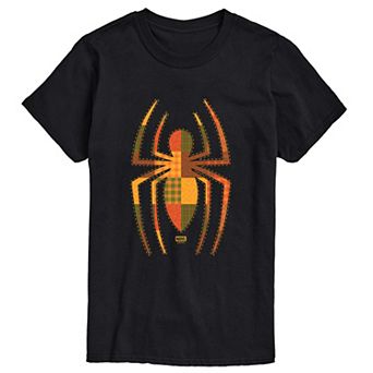 Men's Marvel Spider-Man Patchwork Logo Short Sleeve Graphic Tee