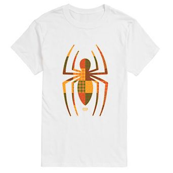 Men's Marvel Spider-Man Patchwork Logo Short Sleeve Graphic Tee