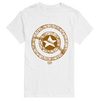Men's Marvel Captain America Camo Shield Logo Short Sleeve Graphic Tee