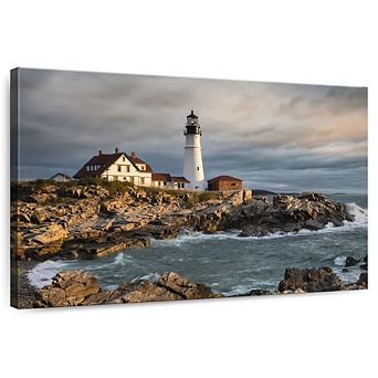 Portland Head Lighthouse In Maine At Sunrise Wall Art