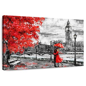 Pop Romantic London Couple Wall Art