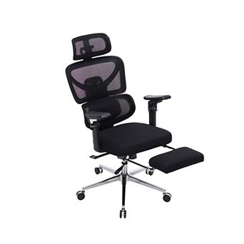KWPZQEB Ergonomic Office Chair with Massage Lumbar Support & Seat Depth, 4D Headrest & 5D Armrests
