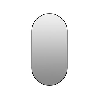 48x24 Inch Black Framed Bathroom Vanity Mirror with Vertical/Horizontal Hanging for Entryway