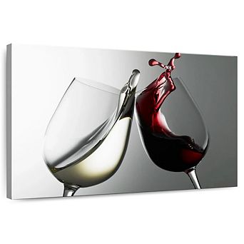 White And Red Wine Wall Art