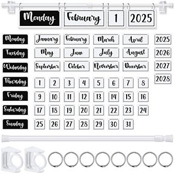 Pastel Classroom Calendar Flip Set With Adjustable Pole Teacher Organization Supplies
