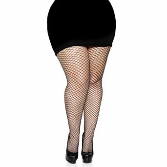Leg Avenue Women's Plus Size Spandex Industrial Net Tights