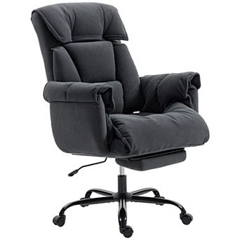 Ergonomic High Back Home Office Desk Chair with Footrest Recline and Rolling Swivel Wheels