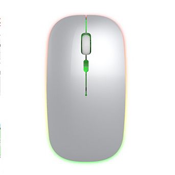 Single-Mode 2.4G Rechargeable Slim Silent Wireless Mouse,RGB reathing Light Ergonomic Portable Mice