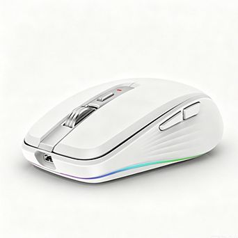 Dual Mode 2.4G Bluetooth 5.1 Wireless Rechargeable Mouse,Silent Gaming Mice for PC Mac iOS Android