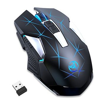 2.4G Wireless Gaming Mouse,RGB Breathing Light Type-C Rechargeable Ergonomic 7 Button Mice