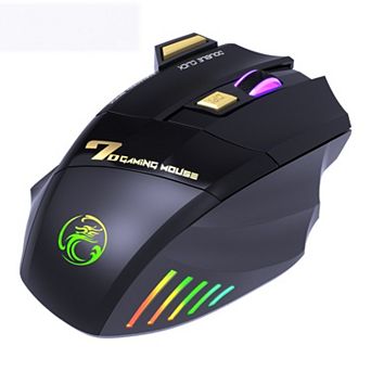 Dual Mode Bluetooth 2.4G Wireless Gaming Mouse,RGB Breathing Light Silent Rechargeable Mice