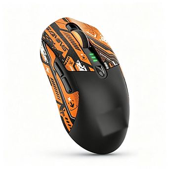 3-Mode Gaming Mouse,Wired/2.4G Wireless/Bluetooth,RGB Light,Rechargeable with Anti-Slip Grip Tape