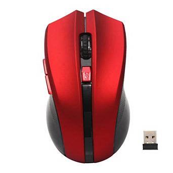 2.4G Wireless Ergonomic Mouse,6 Buttons,Battery Powered Optical Mice for Laptop PC Desktop