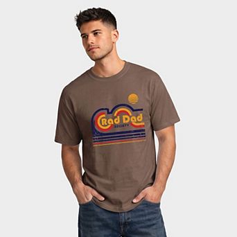 Rad Dad Society Retro - Men's Garment Dyed Graphic T-Shirt