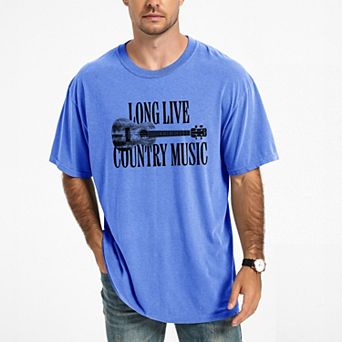 Long Live Country Music - Men's Garment Dyed Graphic T-Shirt