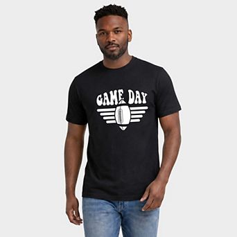 Football Game Day Stripes - Men's Garment Dyed Graphic T-Shirt