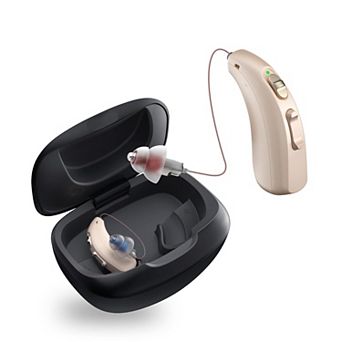 LINNER Hearing Aids for Seniors, Behind-the-Ear Rechargeable,Beige