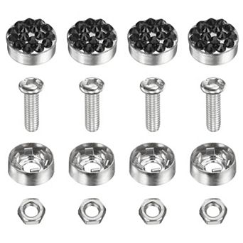 4 pc Anti Theft License Plate Screws Kits, Tag Plate Mounting Hardware