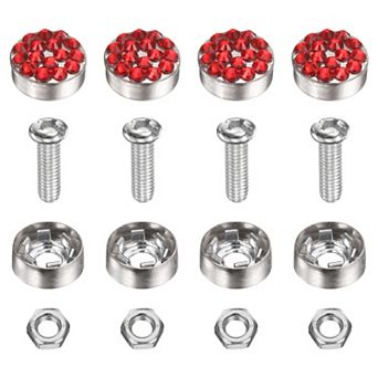 4 pc Anti Theft License Plate Screws Kits, Tag Plate Mounting Hardware
