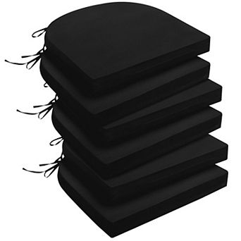 Water Resistant Outdoor Chair Cushions With Ties High Density Foam For Patio Furniture