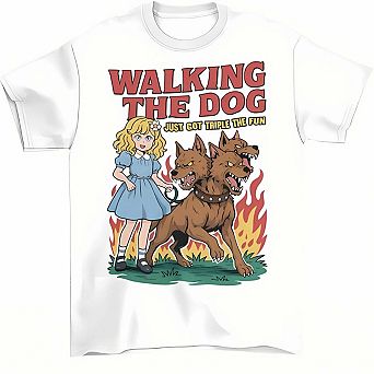 Womens Funny Cerberus Dog Lover Mythology Graphic T Shirt
