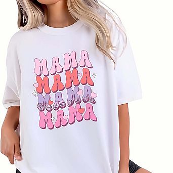 Mama Love Vintage Graphic T Shirt Funny Mothers Day Mom Tee