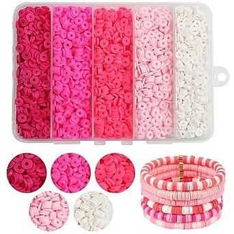 Heishi Polymer Clay Beads Kit Bracelet Jewelry DIY Craft Set