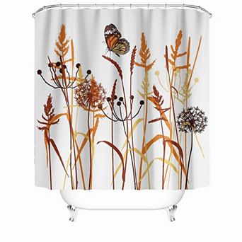 Butterflies And Dandelions Shower Curtains for Bathroom Waterproof Decor 72x72 Inch