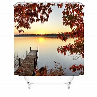 Bridge Shower Curtains for Bathroom Waterproof Decor 72x72 Inch