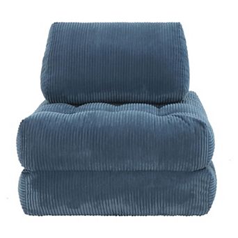 YIORTWO Convertible Corduroy Bean Bag Sofa Bed Foldable Floor Lounge Chair Couch