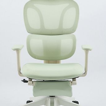 YIORTWO Ergonomic Mesh Office Chair with Footrest High Back Reclining Desk Chair