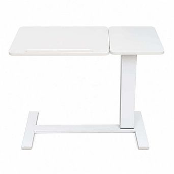 GOODSILO Height Adjustable Mobile Rolling Overbed Desk Tilting Laptop Stand