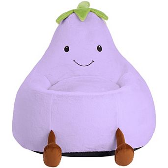 YIORTWO 24 Inch Kids Bean Bag Chair Faux Rabbit Fur Toddler Sofa