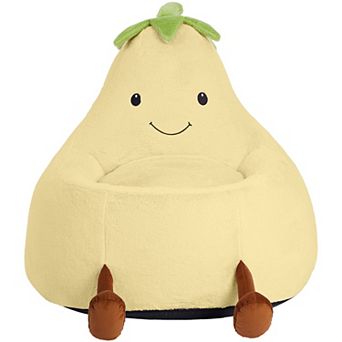 YIORTWO 24 Inch Kids Bean Bag Chair Faux Rabbit Fur Toddler Sofa