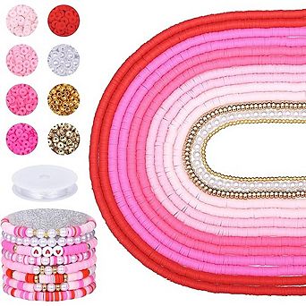 Polymer Clay Heishi Beads Kit Bracelet Necklace Jewelry DIY Set