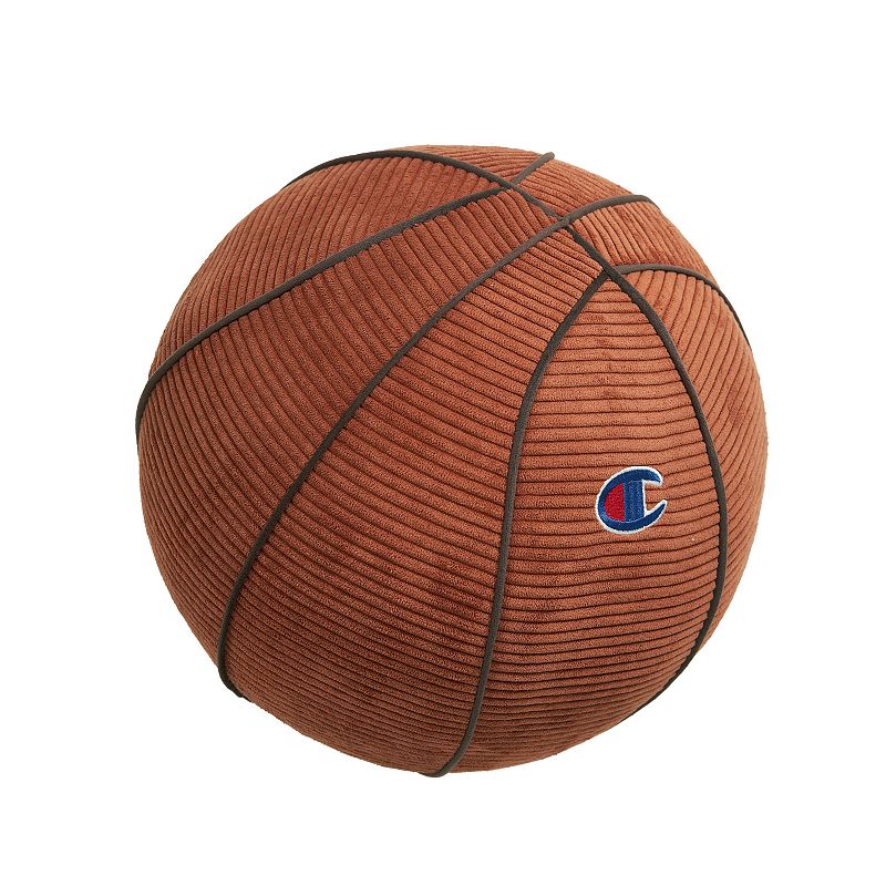 Champion® Sport Shaped Decorative Throw Pillow, Basketball Orange