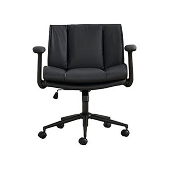 Trikiousd Cross Legged Office Chair with Flip-Up Armrests and Wide Swivel Seat