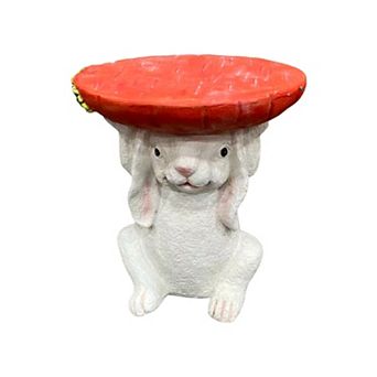 Pnronnc Animal Shape Statue Garden Sculpture Side Table Plant Stand for Indoor Outdoor Coffee Table
