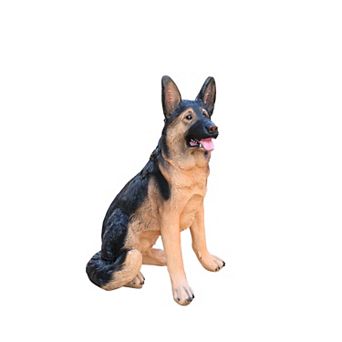Pnronnc Outdoor German Shepherd Dog Statue Standard Sculpture Yard Porch Figurine