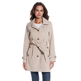 Women's Weathercast Single Breasted Trench Coat