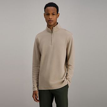 Men's Haggar® Long Sleeve Quarter Zip Mock Neck Knit Top