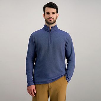 Men's Haggar® Long Sleeve Quarter Zip Mock Neck Knit Top