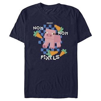 Men's Minecraft Nom Nom Pixels Graphic Tee