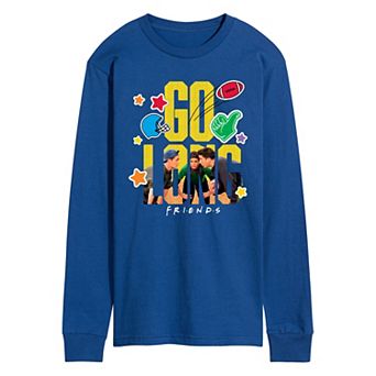 Men's Friends “Go Long” Thanksgiving Football Long Sleeve Graphic Tee