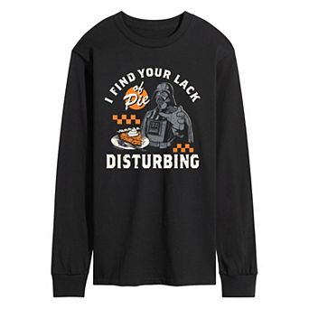 Men's Star Wars Darth Vader "I Find Your Lack Of Pie Disturbing" Long Sleeve Graphic Tee