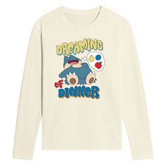 Men's Pokémon Munchlax "Dreaming Of Dinner" Long Sleeve Graphic Tee