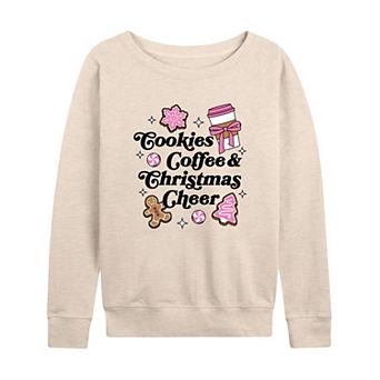 Women's "Cookies, Coffee & Christmas Cheer" French Terry Long Sleeve Tee