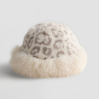 Women's LaValentina Faux Fur Round Crown Hat