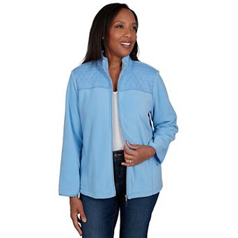 Petite Alfred Dunner Quilted Zip Front Jacket