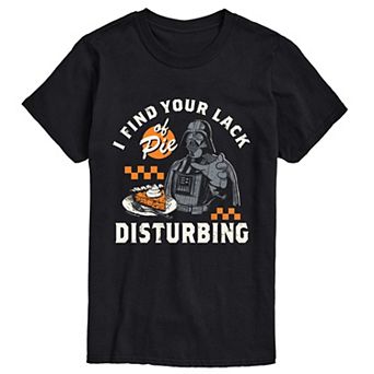Men's Star Wars Darth Vader "I Find Your Lack Of Pie Disturbing" Short Sleeve Graphic Tee